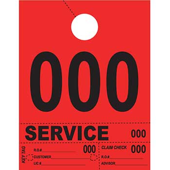 Auto Supplies Dispatch Number, 4 Part Heavy Bright, Red, 000-999, 1000/PK