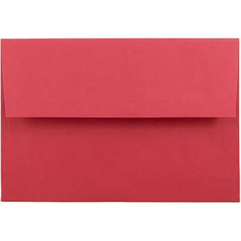 JAM Paper A8 Invitation Envelopes, 5 1/2&quot; x 8 1/8&quot;, Red Recycled, 50/BX
