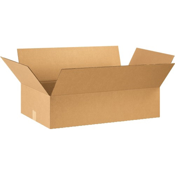 W.B. Mason Co. Flat Corrugated boxes, 28&quot; x 16&quot; x 7&quot;, Kraft, 20/BD