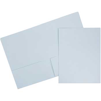JAM Paper Premium Paper Cardstock Two Pocket Presentation Folder, Baby Blue