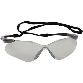 KleenGuard Nemesis VL Safety Glasses, Frameless Design, Indoor/Outdoor Lens With Gunmetal Temples, 1 Pair