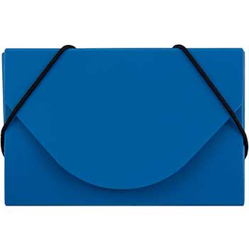 JAM Paper Plastic Business Card Holder Case, Blue, 100/PK