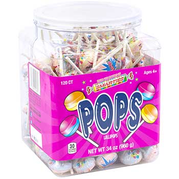 Smarties Wrapped Pops, 34 oz., 120 Count Jar