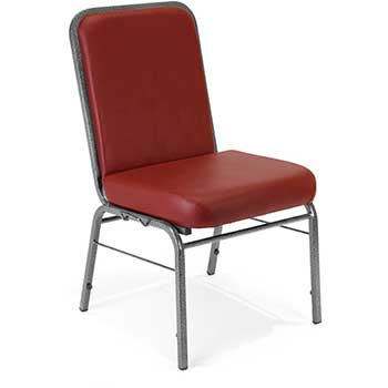 OFM Comfort Class Series Anti-Microbial/Anti-Bacterial Vinyl Stack Chair, Wine