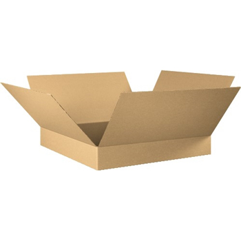 W.B. Mason Co. Flat Corrugated boxes, 30&quot; x 30&quot; x 6&quot;, Kraft, 15/BD