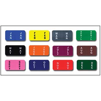 Auto Supplies Color Code Ringbook Months, Jan. - Dec., 12/PK