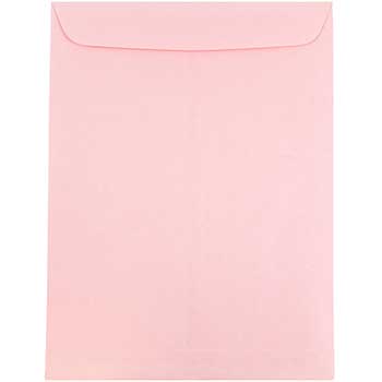 JAM Paper Open End Catalog Premium Envelopes, 9&quot; x 12&quot;, Baby Pink, 25/PK