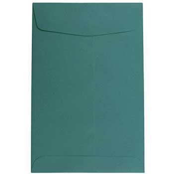 JAM Paper Open End Catalog Premium Envelopes, 6&quot; x 9&quot;, Teal Green, 100/CT