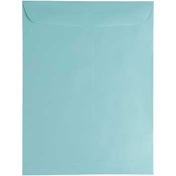 JAM Paper Open End Catalog Premium Envelopes, 9&quot; x 12&quot;, Aqua Blue, 100/CT