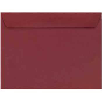 JAM Paper Booklet Premium Envelopes, 9&quot; x 12&quot;, Dark Red, 100/CT