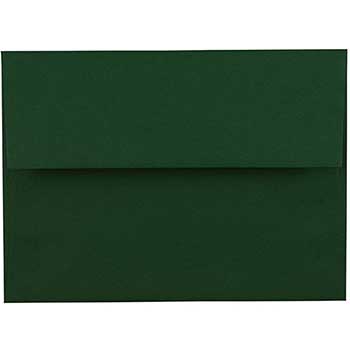 JAM Paper A6 Premium Invitation Envelopes, 4 3/4&quot; x 6 1/2&quot;, Dark Green, 50/BX
