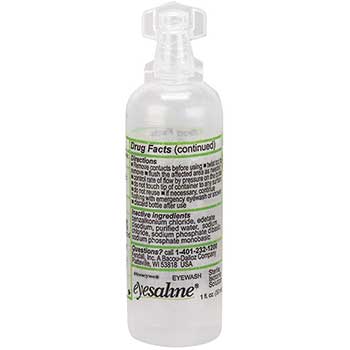 Fendall Sterile Personal Eyewash Bottles, 1 oz., English, 24/CS