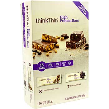 thinkThin High Protein Bars, 60 g Bars, 15/BX