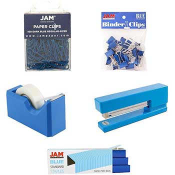 JAM Paper Office Starter Kit, Blue, 5/PK