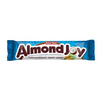 Almond Joy Candy Bars, 1.61 oz., 36/BX, 12 BX/CS