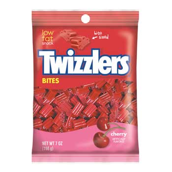 Twizzlers Cherry Bites Peg Bag, 7 oz., 12/CS