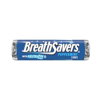 BreathSavers Mints, Peppermint, .75 oz., 24/BX