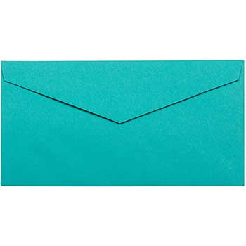 JAM Paper Monarch Envelopes, 3 7/8&quot; x 7 1/2&quot;, Sea Blue Recycled, 500/CT