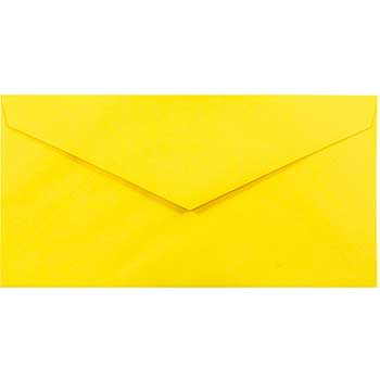 JAM Paper Monarch Envelopes, 3 7/8&quot; x 7 1/2&quot;, Yellow Recycled, 500/CT