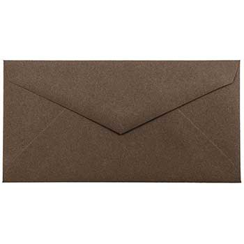 JAM Paper Monarch Envelopes, 3 7/8&quot; x 7 1/2&quot;, Chocolate Brown Recycled, 500/CT