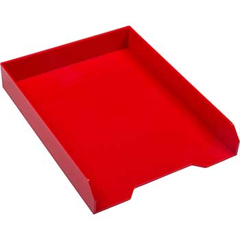 JAM Paper Stackable Paper Trays, Red, 2/PK