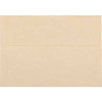 JAM Paper A7 Parchment Invitation Envelopes, 5 1/4&quot; x 7 1/4&quot;, Brown Recycled, 50/BX