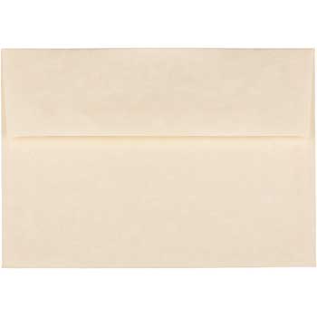 JAM Paper A7 Parchment Invitation Envelopes, 5 1/4&quot; x 7 1/4&quot;, Natural Recycled, 50/BX