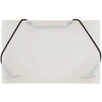 JAM Paper Plastic Business Card Holder Case, Clear Frosted