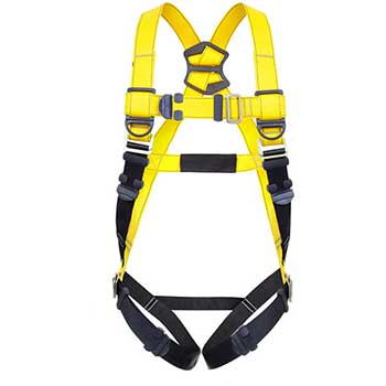 Guardian Fall Protection Series 1 Full-Body Harness, PT Chest/PT Legs, Polyester/Steel, XS/S