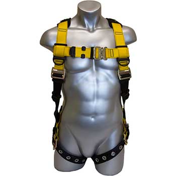 Guardian Fall Protection Series 3 Harness, Chest Quick-Connect, Leg &amp; Waist Pad Tongue Buckles, M-L