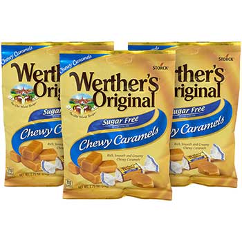 Werther&#39;s Original Chewy Caramels Sugar Free, 2.75 oz., 3/PK