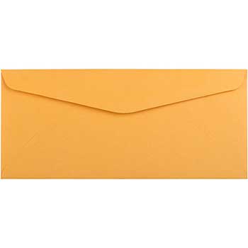 JAM Paper #10 Business Commercial Envelopes, 4 1/8&quot; x 9 1/2&quot;, Brown Kraft Manila, 25/PK