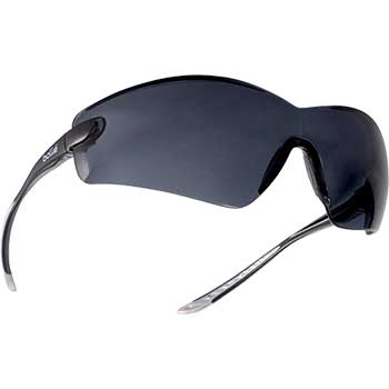 Boll&#233; Safety Cobra Safety Glasses, Rimless, Anti fog, Smoke, 10/BX