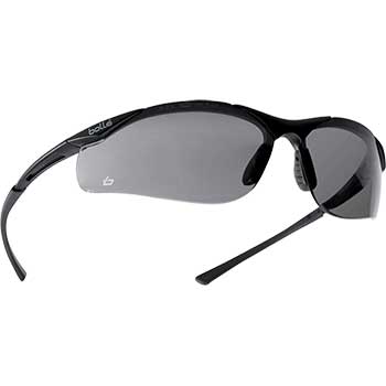 Boll&#233; Safety Contour Safety Glasses, Smoke, Anti-Fog Lens, Gunmetal Frame