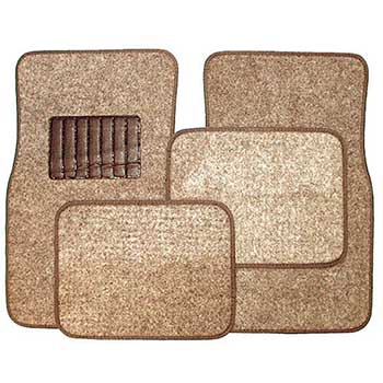 Auto Supplies Carpet Floor Mat, Taupe, 4 Piece Set