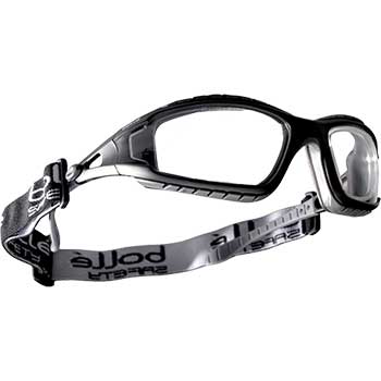 Boll&#233; Safety Tracker Safety Glasses, Removable Foam, ASAF Clear Lens