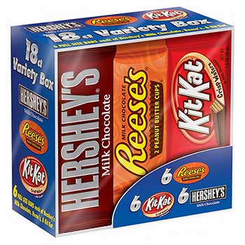 Hershey&#39;s Chocolate Candy Bar Variety Pack, 18/PK