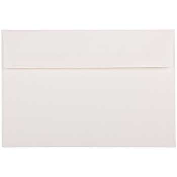 JAM Paper A8 Strathmore Invitation Envelopes, 5 1/2&quot; x 8 1/8&quot;, Bright White Linen, 25/PK