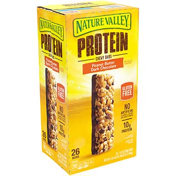 Nature Valley&#174; Protein Chewy Granola Bars, Peanut Butter Dark Chocolate, 1.42 oz., 26 Count