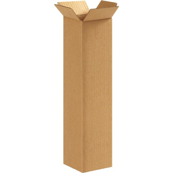 W.B. Mason Co. Corrugated boxes, 4&quot; x 4&quot; x 16&quot;, Kraft, 25/BD