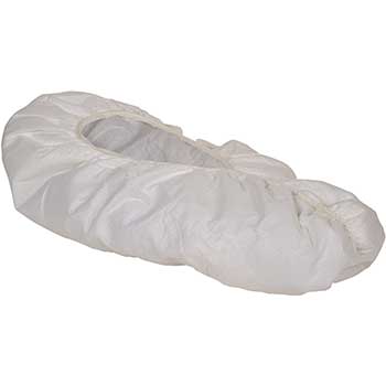 KleenGuard A40 Liquid and Particle Protection Disposable Shoe Cover, Elastic, 7&quot;, One Size, White, 400 Shoe Covers/Case