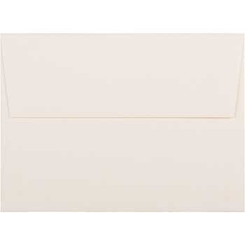 JAM Paper A7 Strathmore Invitation Envelopes, 5 1/4&quot; x 7 1/4&quot;, Natural White Wove, 50/BX