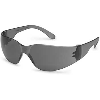 Gateway Safety Safety Glasses, Deep Temples, Gray Lens