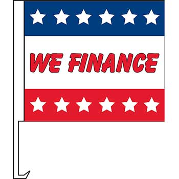 Auto Supplies Standard Clip-On Flag, We Finance