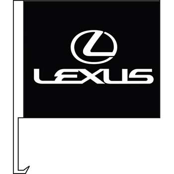Auto Supplies Manufacturer Clip-On Flag, Lexus Black