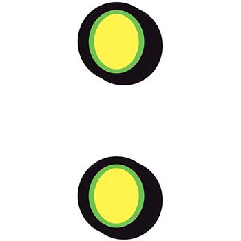 Auto Supplies Giant Magnetic Number, Yellow with Green Border, &quot;.&quot;, 2/BX