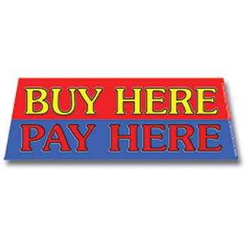 Auto Supplies Windshield Banner, Buy Here-Pay Here