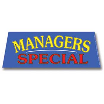 Auto Supplies Windshield Banner, Managers Special