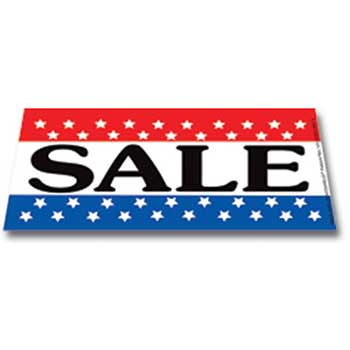 Auto Supplies Windshield Banner, Sale, Red/White/Blue