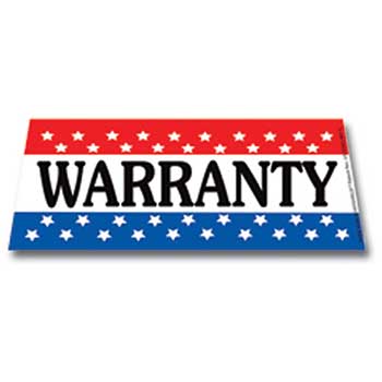 Auto Supplies Windshield Banner, Warranty